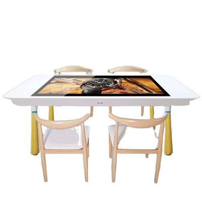 ร้านอาหาร Multitouch Coffee Table 55Inch Capacitive Interactive Screen Table