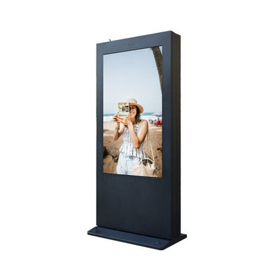 หน้าจอแสดงผลป้ายดิจิตอลกลางแจ้ง 4K ขนาด 55 นิ้ว 89 มุมกันน้ำ
