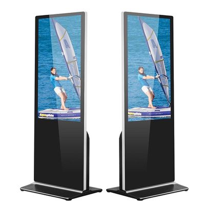 จอภาพโฆษณา LCD ตั้งพื้นป้ายดิจิตอล 75 นิ้วป้องกันการกัดกร่อน 280cd / m2