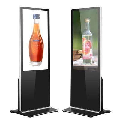 โฆษณาป้ายโฆษณาแบบตั้งพื้นในร่ม 65 นิ้ว FHD LCD