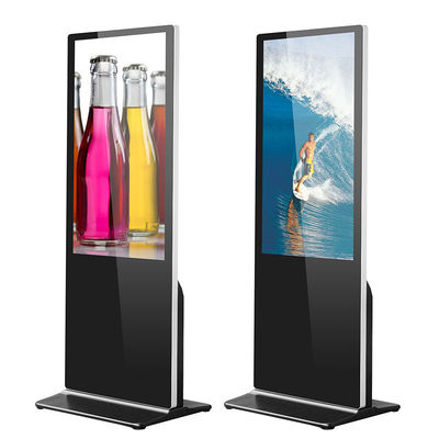 โฆษณาป้ายโฆษณาแบบตั้งพื้นในร่ม 65 นิ้ว FHD LCD
