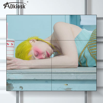 จอแสดงผล LCD ผนังวิดีโอในร่มขนาด 55 นิ้ว ขอบจอ 3.5 มม. ความละเอียด 3x3 FHD