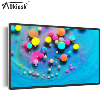 หน้าจอแสดงผลเมนูดิจิตอล Android 27 นิ้ว 60HZ เครื่องเล่นป้ายดิจิตอล 4K