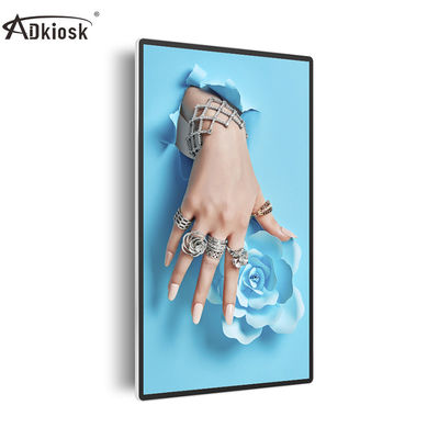 หน้าจอแสดงผลแบบดิจิตอลติดผนัง 3G ในอาคาร HD 220cd / m2 Digital Elevator Displays