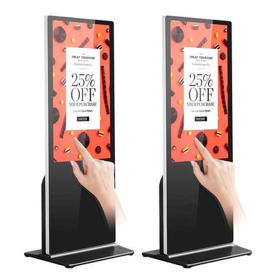 ความละเอียด 4k LCD Interactive Touch Screen Kiosk Monitor i3 i5 CPU PC OS 65Inch