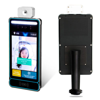 เครื่องวัดอุณหภูมิอินฟราเรด Face Recognition 50m Distance Aluminium Glass