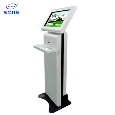 ชั้นยืนทั้งหมดในหนึ่ง Totem โฆษณาหน้าจอสัมผัส LCD พร้อมแป้นพิมพ์โลหะ