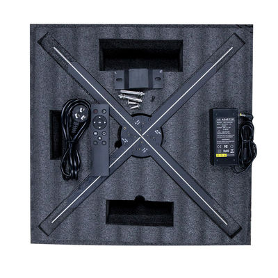 จอแสดงผลโฆษณาโฮโลแกรม 160 องศา 3 มิติ 100 ซม. 80W splicing