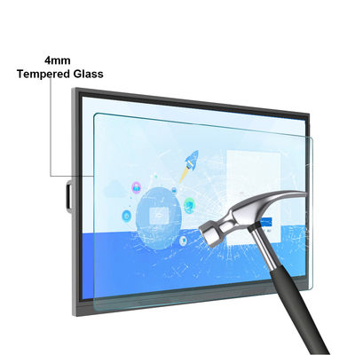 หน้าจอสัมผัส LCD กระดานไวท์บอร์ดแบบโต้ตอบ 75inch Aluminium Fram 4k สำหรับการสอน