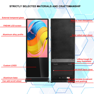 1080P LCD ตั้งพื้น Kiosk หน้าจอ IPS H81 เมนบอร์ด lnteractive LCD Kiosk