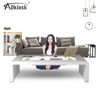 55 &quot;Pcap Touch Smart Interactive Table กันน้ำสำหรับร้านอาหาร Coffee Conference