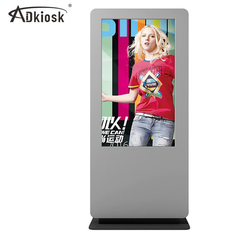 หน้าจอ LED ขนาด 65 นิ้วป้ายดิจิตอลกลางแจ้ง 4K ความสว่างสูง 89 มุมมอง