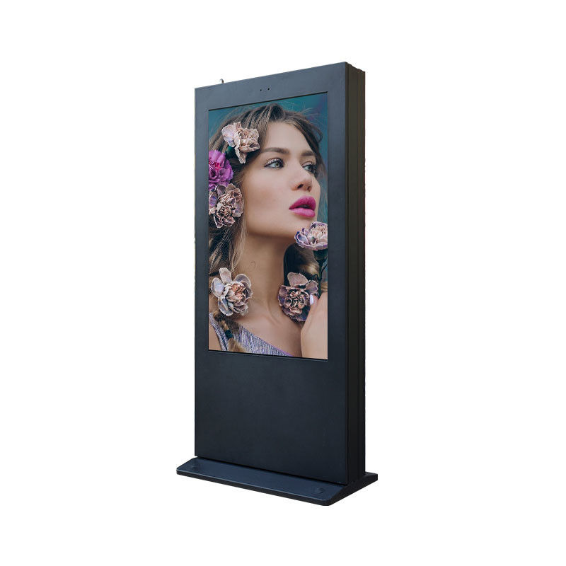 VGA HDMI Outdoor Digital Signage 55 นิ้ว 1920 * 1080 3000nits กล่องป้องกันการกัดกร่อน